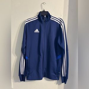 Adidas stripe men track zip up size S